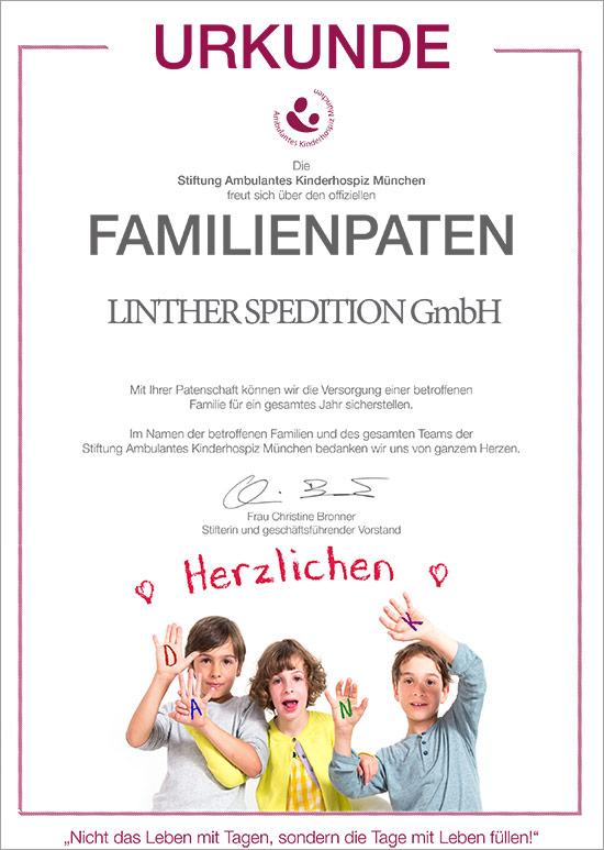 Urkunde Familienpatenschaft